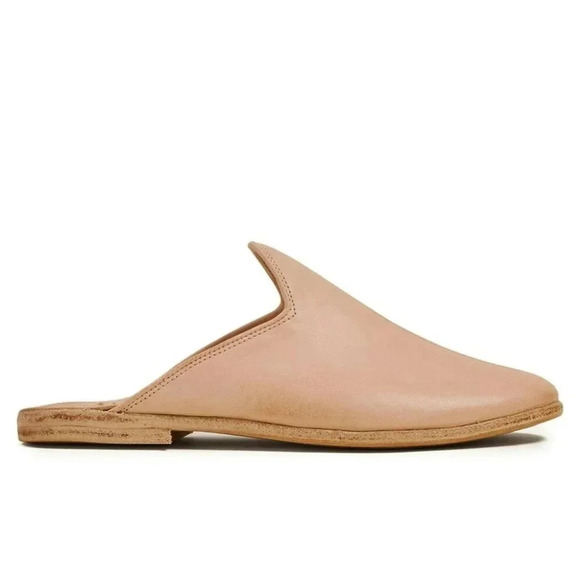 Sabah Shoes - [40/9-9.5]SABAH Women's Baba Leather Slip On Mule in Carmelo